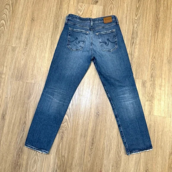 AG-ED Ex-Boyfriend Slouchy Jeans Size 27 Italian Denim Raw Hem - Picture 8 of 16